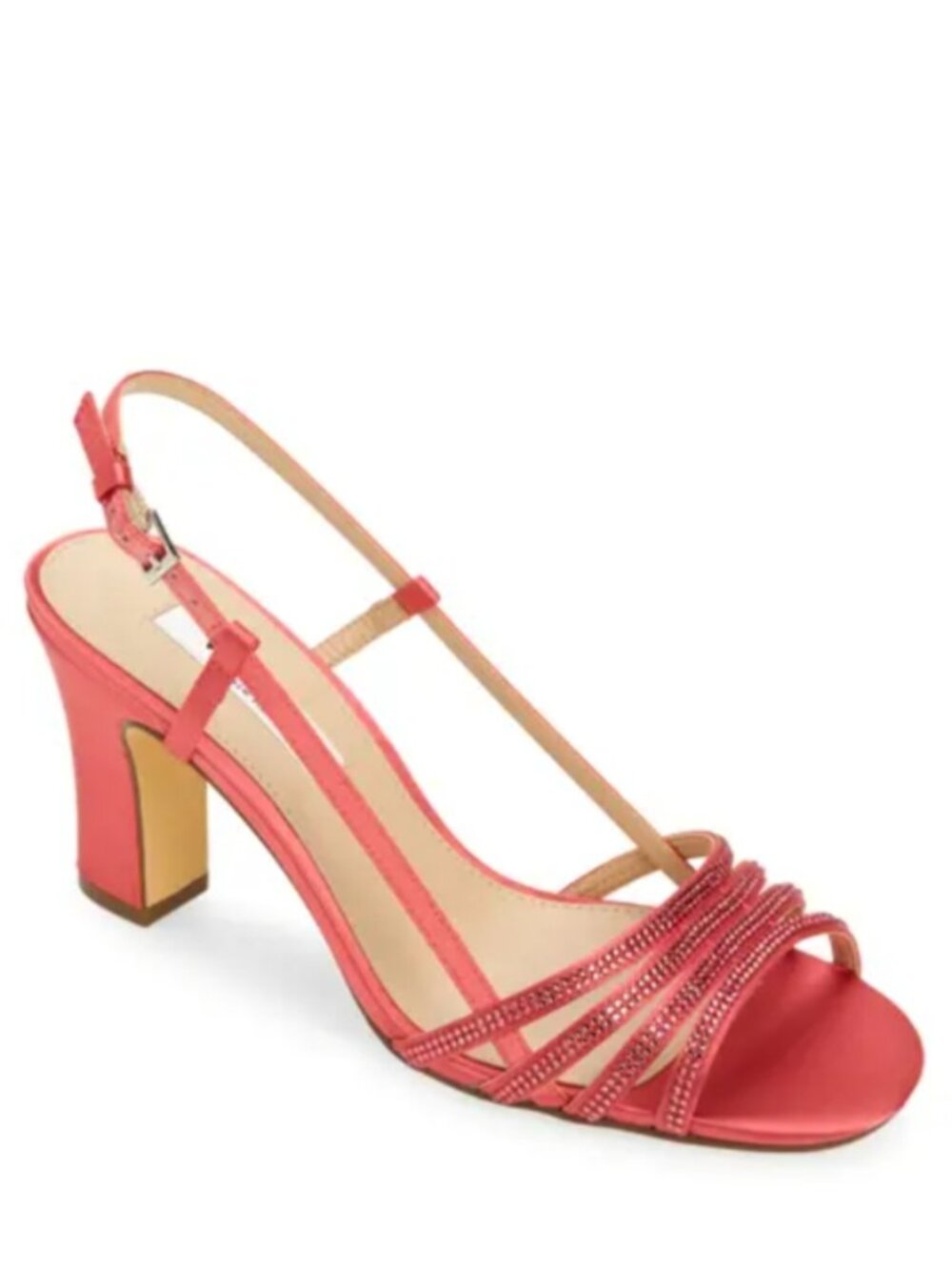 Nina Avaley Rhinestone Slingback Sandals – Coral / Kisses Pink – Size 6.5 (BNWT)